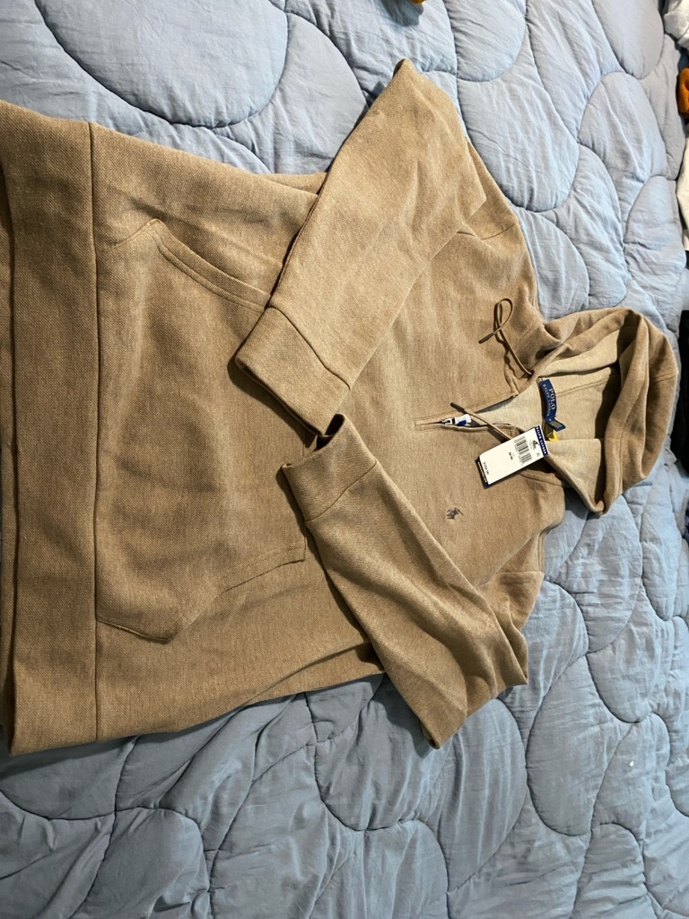 Polo by Ralph Lauren Tan Zip-Up Hooded Sweater